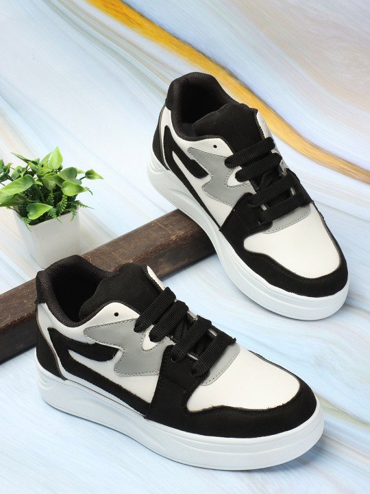 Denill | Women Colourblocked Comfort Insole Basics Sneakers