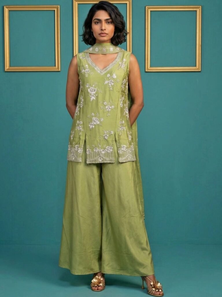 Women Ethnic Motifs Embroidered Regular Thread Work Kurta Set