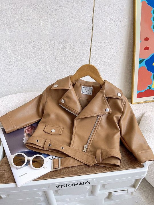 Girls Lapel Collar Jackets