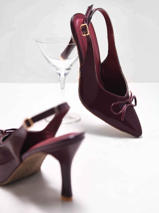 Party Kitten Slingback Pumps with Buckles Mules Heels