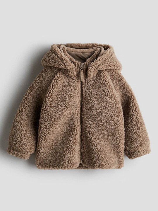 Boys Hooded Pile Jacket