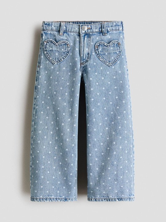 Girls Printed Jeans