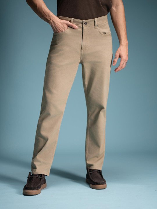 Men Classic Relaxed Fit Mid-Rise Stretchable Jeans