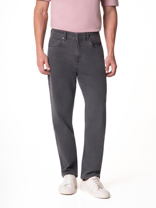 Men Chrome Black Relaxed-Fit Mid-Rise Stretchable Jeans