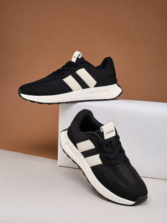 Campus | Women GRIT Colourblocked Round Toe PU Sneakers