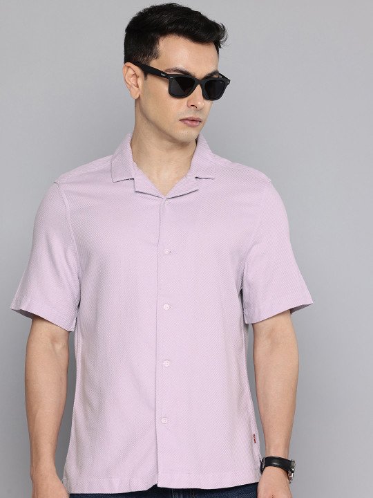 Textured Relaxed Fit Casual Shirt