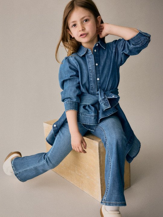 Girls Superstretch Flared Leg Jeans