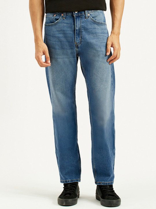 Men Classic Straight Fit Mid-Rise Light Fade Stretchable Jeans