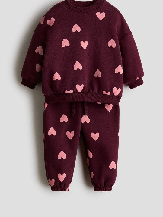 2-Piece Printed Sweatshirt Set