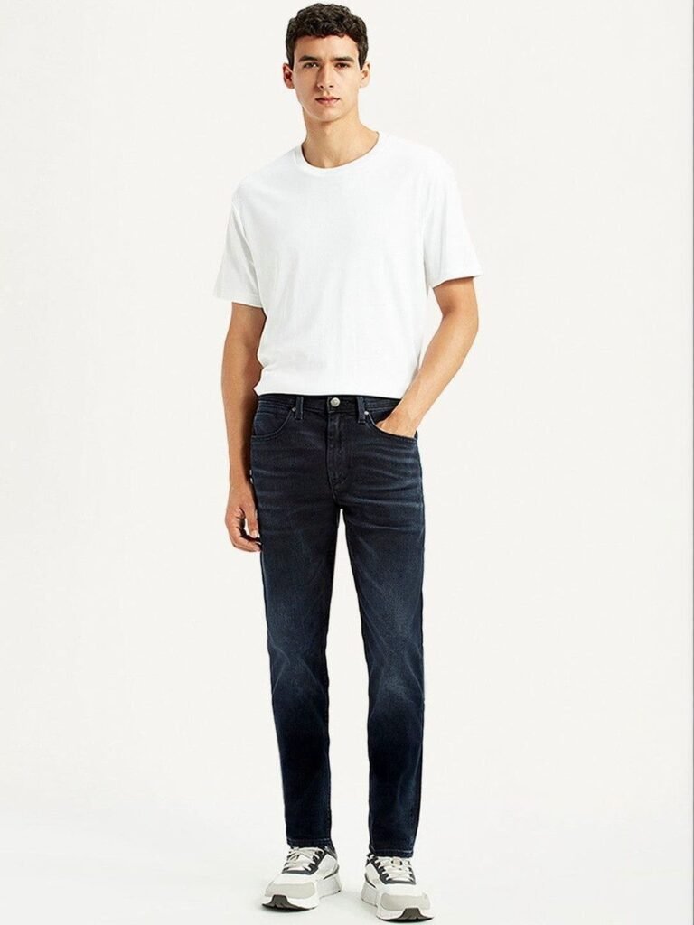 Redloop Men Classic 512 Tapered Fit Mid-Rise Light Fade Stretchable Jeans