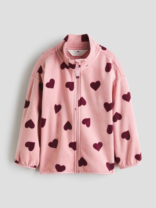 Girls Patterned Fleece Jacket