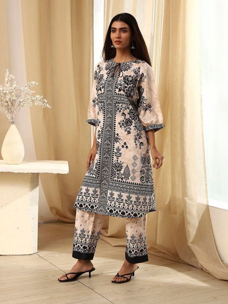 Women Floral Printed Regular Pure Cotton Kurta with Palazzos
