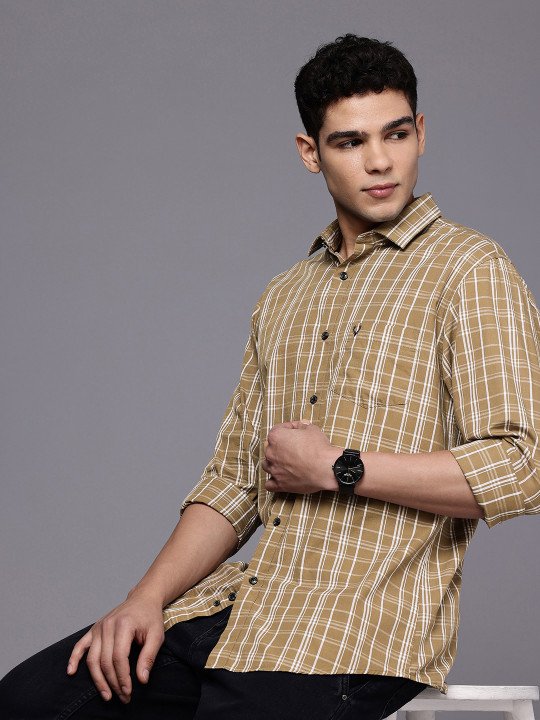 Allen Solly | Sport Fit Checked Pure Cotton Casual Shirt