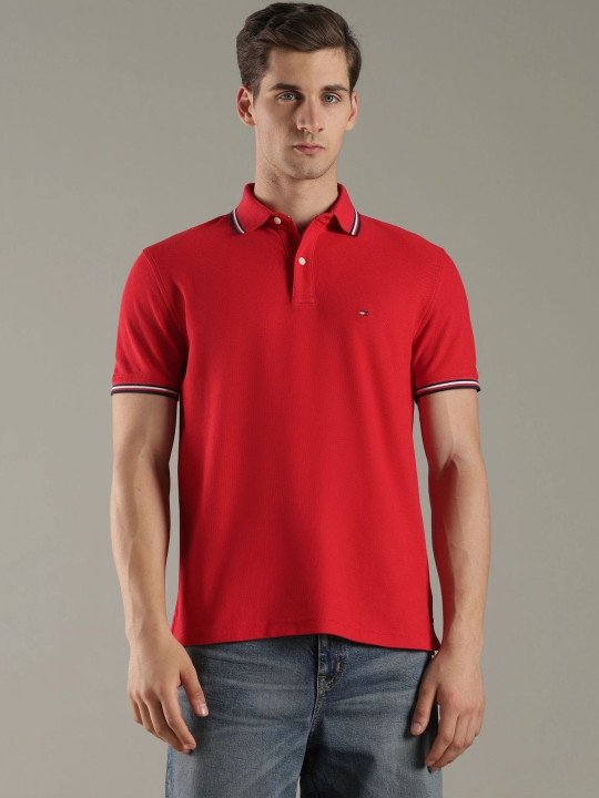 Tommy Hilfiger | Men Brand Logo Polo Collar T-shirt