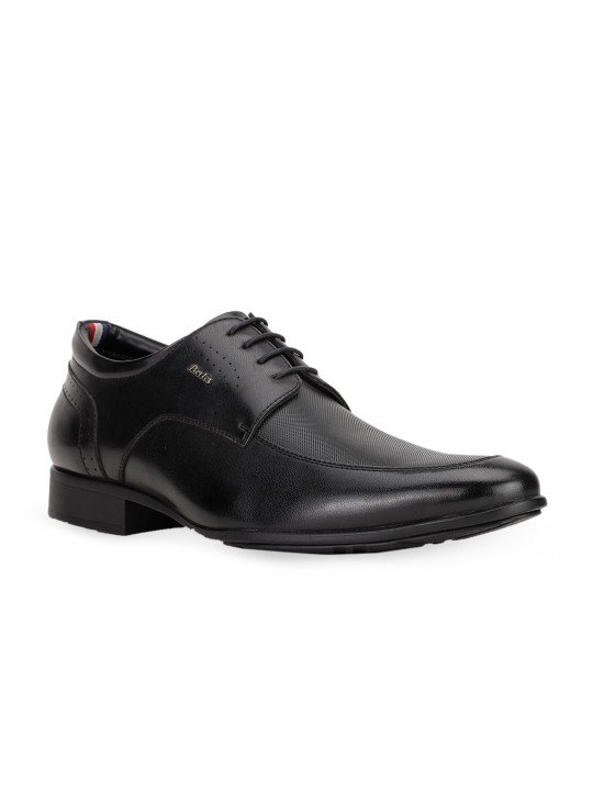 Bata | Men Black Solid Formal Derby Shoes