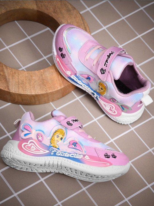 HOOH | Now Comfort in Fashion Girls Disney Princess Printed Sneakers