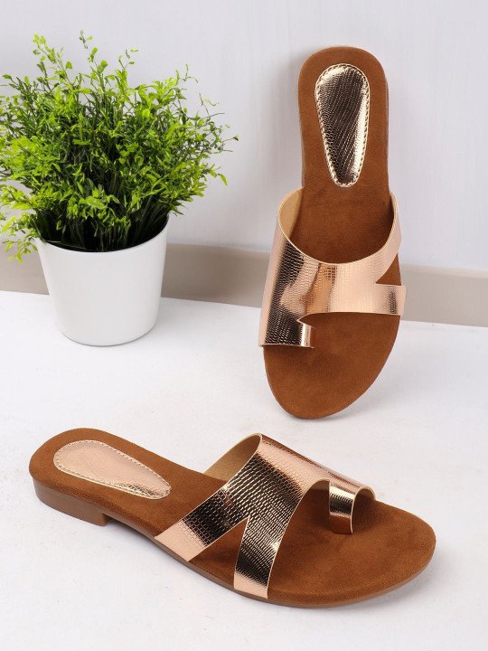 AVIVASTYLE | Women Solid Casual One Toe Flats