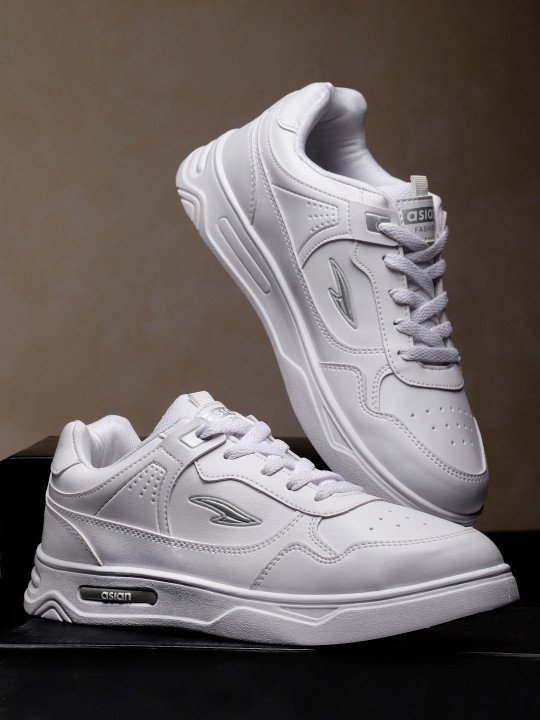 ASIAN | Men Boston-01Perforations Lace-Up Sneakers