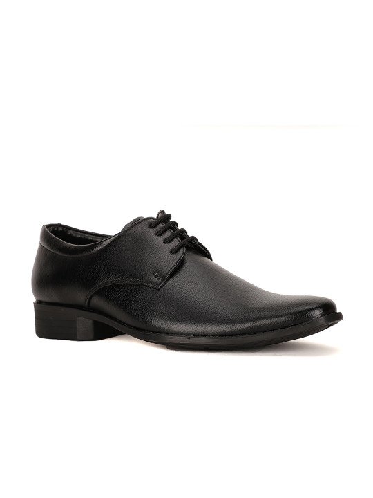 Bata | Men Black Textured Formal Derbys