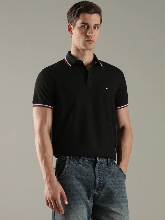 Tommy Hilfiger | Men Brand Logo Polo Collar T-shirt