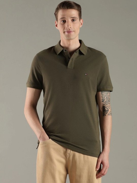 Tommy Hilfiger | Men Brand Logo Polo Collar T-shirt