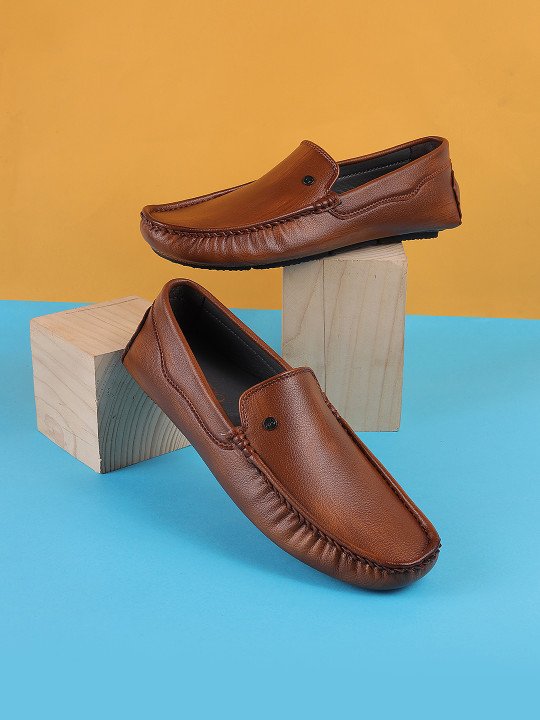 Metro | Men Tan Leather Loafers