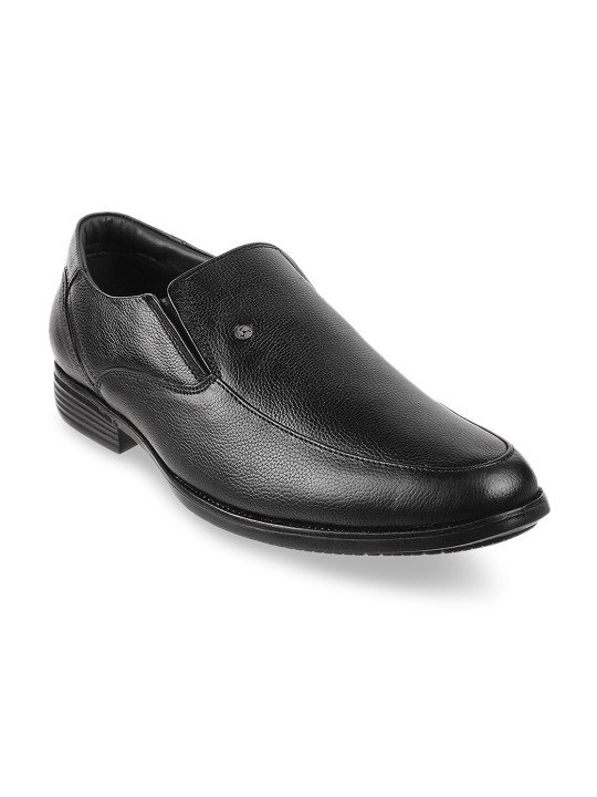 Mochi | Men Black Solid Formal Slip-on