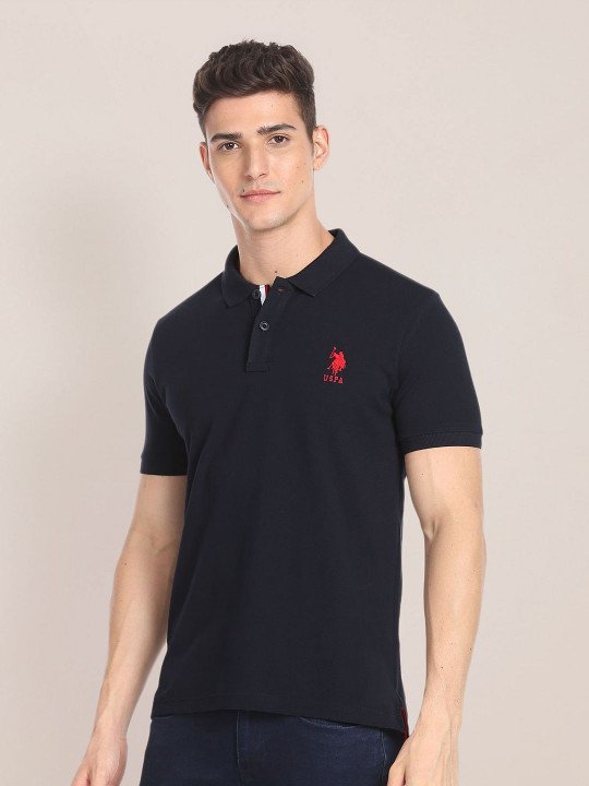 U.S. Polo Assn. | Contrast Placket Solid Polo Shirt
